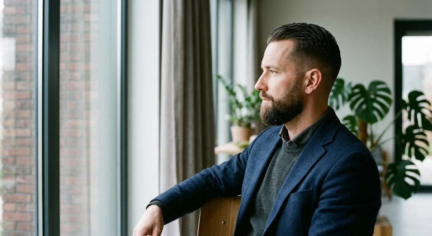 Man met strak kapsel en verzorgde baard